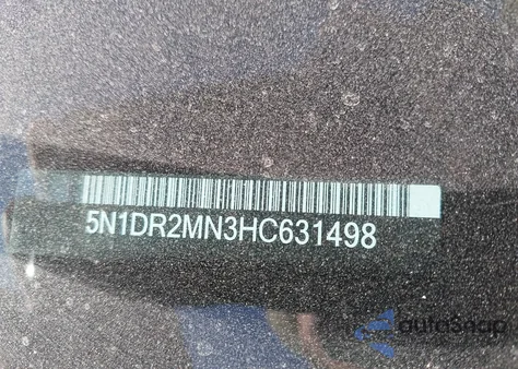 2017 Nissan Pathfinder Sv z USA, uszkodzony, nr VIN 5N1DR2MN3HC631498